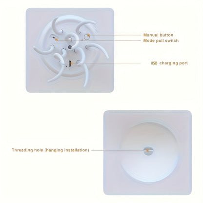 Jellyfish Night Light USB LED Table Lamp - Touch Control Gradient Color Changing Fantasy Desk Light for Bedroom Kids Room Party Decor Aesthetic Room Decoration
