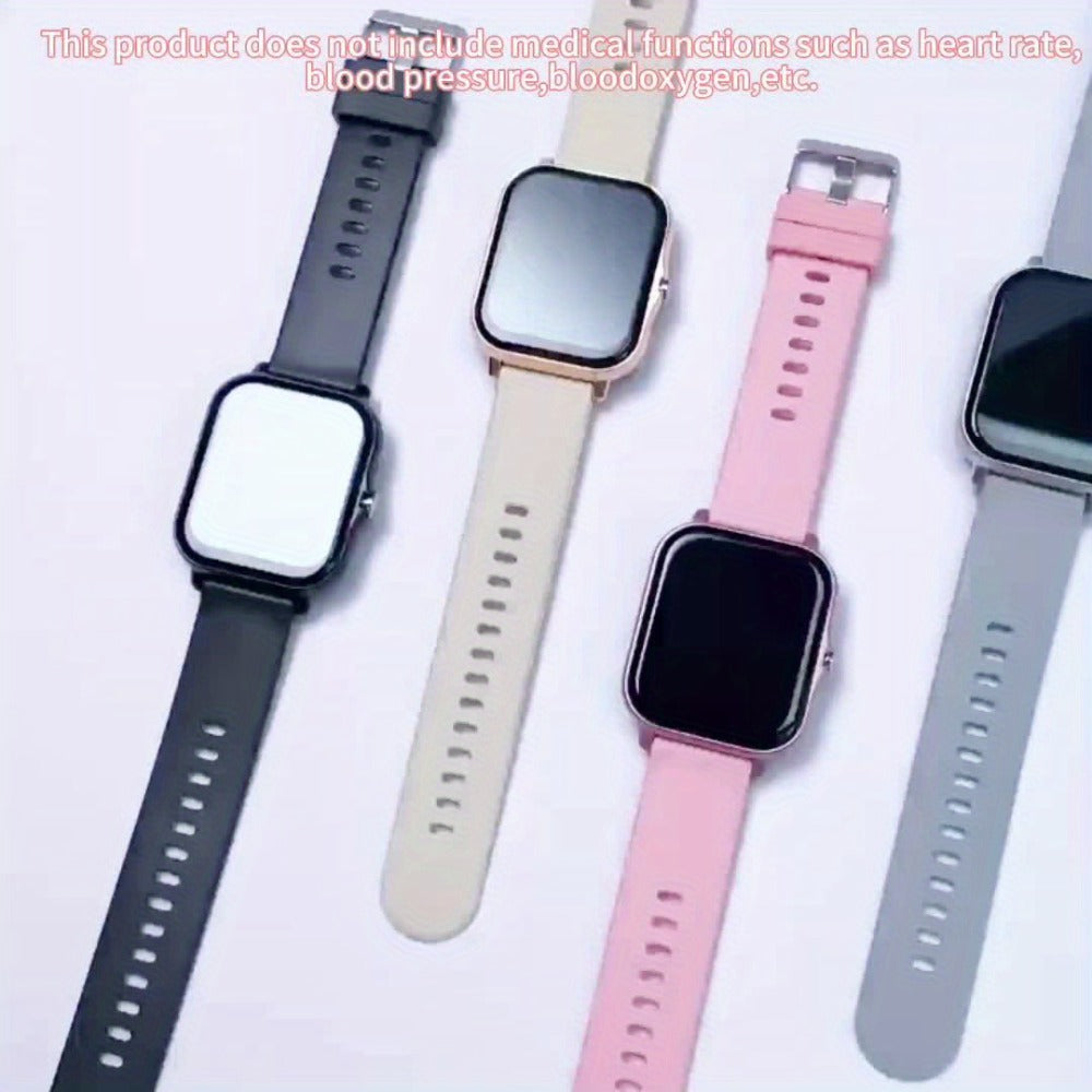Smartwatch with 3 Straps Set 1.83" Full Touch Screen – Wireless Calling Multi Sport Mode Navigation Remote Camera Music USB Rechargeable for Men Women Black Pink Silver Gold