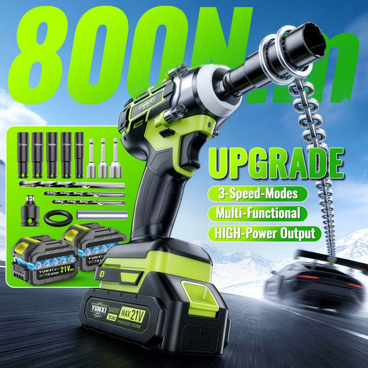 Cordless Impact Wrench Brushless Motor 3-in-1 High Torque – Rechargeable Battery, Lightweight Design, Variable Speed, for Car Repair, Auto Mechanic, Construction, Workshop & Household Maintenance – Multiple Battery & Accessory Configurations
