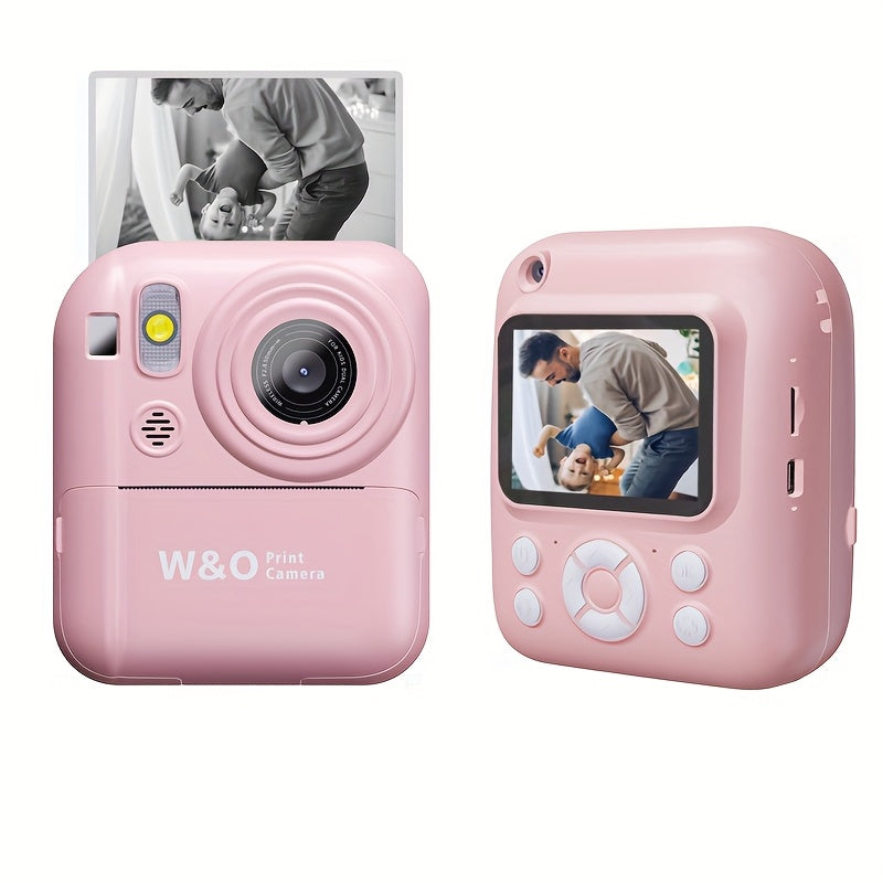 Instant Print Digital Camera for Kids Ages 3-12, 1080P, 2.4" Screen, 3 Rolls Print Paper & 32GB Card Included