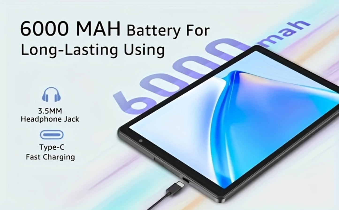 Android Tablet 10.1-Inch 2-in-1 with Android 15, 8GB Total RAM, 32GB Internal Storage and Keyboard Sets