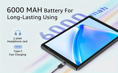 Android Tablet 10.1-Inch 2-in-1 with Android 15, 8GB Total RAM, 32GB Internal Storage and Keyboard Sets