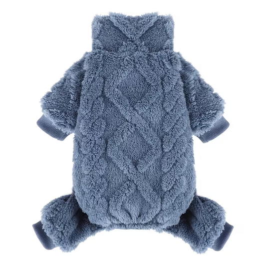 Fleece Dog Sweater Turtleneck Jumpsuit for Small Dogs & Cats 1-15 lbs - Soft Warm Winter Puppy Pajamas Onesie, Machine Washable Open Belly Pet Clothes for Girls, XXS-M, 6 Colors