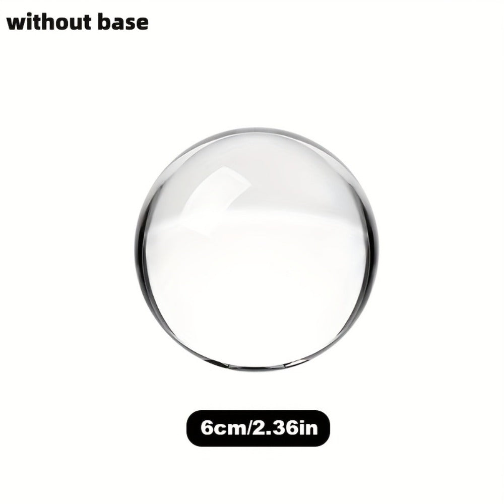 Crystal Ball for Photography Decoration Feng Shui Gift – Transparent Glass Sphere 60mm 80mm 150mm with Base for Magic Lens Ball Home Decor Halloween Valentine Christmas