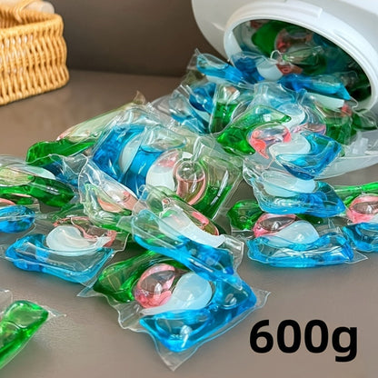 Blue-and-Green Laundry Detergent Gel Pods in Three Available Package Weight and Color Combinations