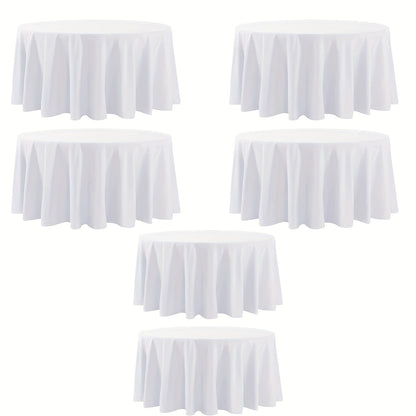 120-Inch Round Tablecloth Multipacks in Black or White with Six-, Twelve- or Eighteen-Piece Options