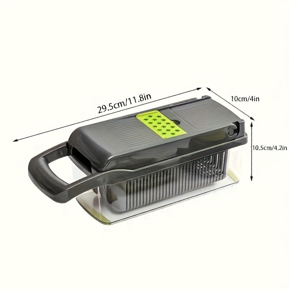 14-in-1 Vegetable Chopper and Grater with Clear Collector, Egg Separator and Upgraded Grater Checkout Option