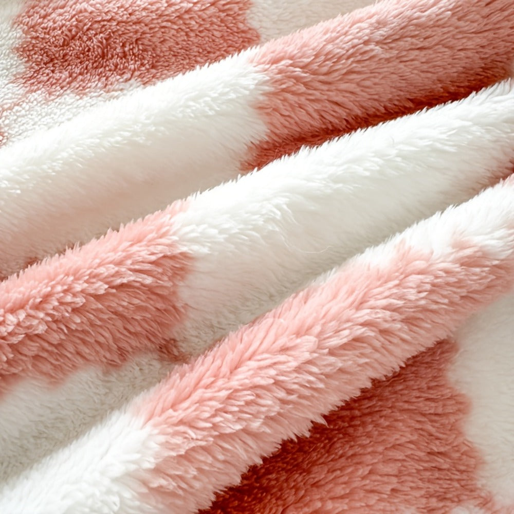 Plaid and Panda Flannel Blanket with Six Design Labels and Four Sizes from 39.37 x 59.06 to 78.74 x 90.55 Inches