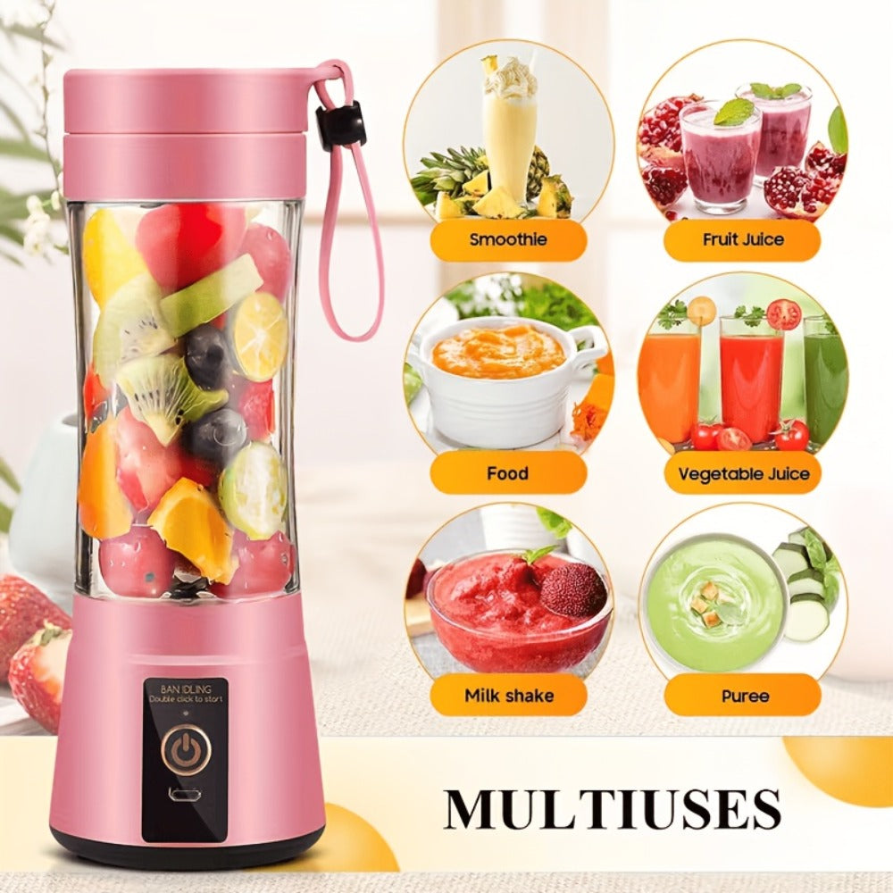 Portable Blender Rechargeable – Mini Personal Juicer for Smoothies, Milkshakes & Juice, USB Charging, Compact & Lightweight for Travel, Outdoor, Camping & Gym, Multiple Capacities & Colors