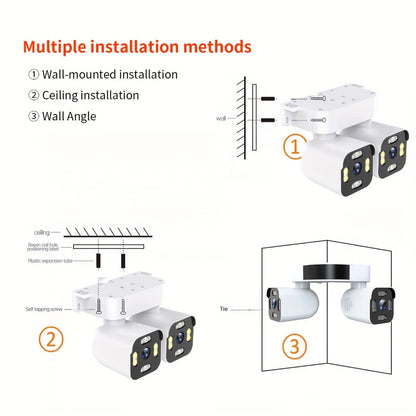 5MP Dual Lens PTZ WiFi Security Camera 360° with AI Motion Detection – Xparkin Full Color Night Vision, Sound & Motion Alerts, Easy Install for Home, Hotel & Commercial Use