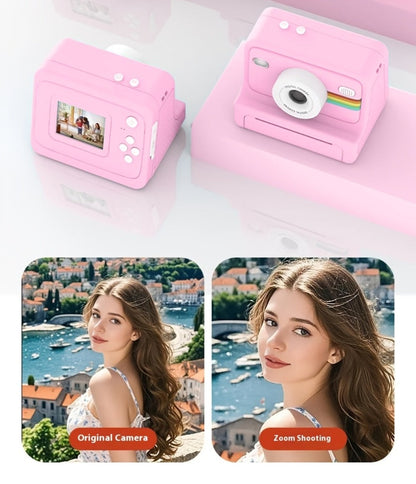 Instant Print Digital Camera with 1-Second Photo Printing | 1080P HD Screen, Selfie & Video Camera, 3 Rolls Paper Included | Portable Travel Camera Gift for Kids, Teens & Adults