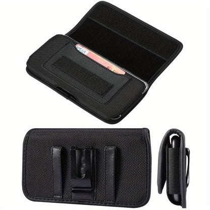 Nylon Phone Belt Clip Holster Pouch with Card Slot & Carabiner Hook - Horizontal Universal Cell for an Everyday Personal Care Routine