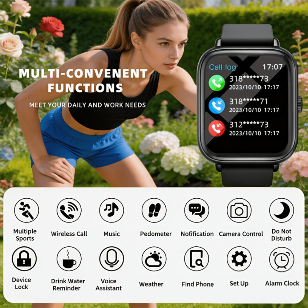 Smartwatch – with Remote Photo Control & HD Voice Calling, Large Screen Unisex , Message Notifications, Multiple Sport Modes, Heart Rate…