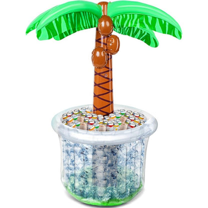 5FT Inflatable Palm Tree Drink Cooler – Tropical Beverage Ice Bucket for Luau Hawaiian Pool Party Decorations | Beach Theme Birthday & Summer Outdoor Party Supplies, Indoor & Outdoor Use
