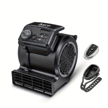 Air Mover Floor Dryer 550 CFM Portable Carpet Blower Fan for Water Damage Restoration Drying Cooling Floors Carpets Walls Remote Control and Manual Options