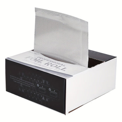 Pop-Up Hair Highlighting Foil Sheets, 300-Piece Box with Pre-Cut Silver Aluminum Sheets for Salon Coloring