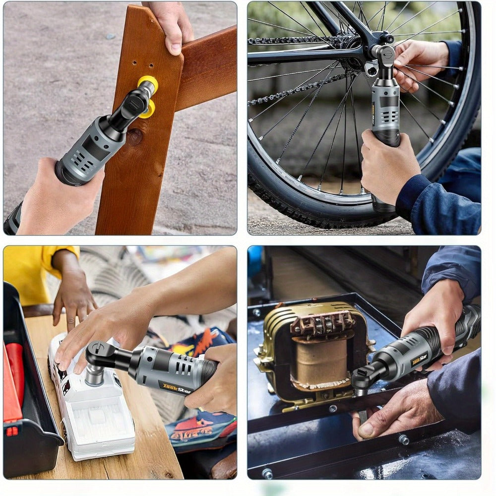 Power Tools TaskStar 3/8 Inch Cordless Ratchet or Wrench Set with 40 Nm Ratchet Option and Variable Speed