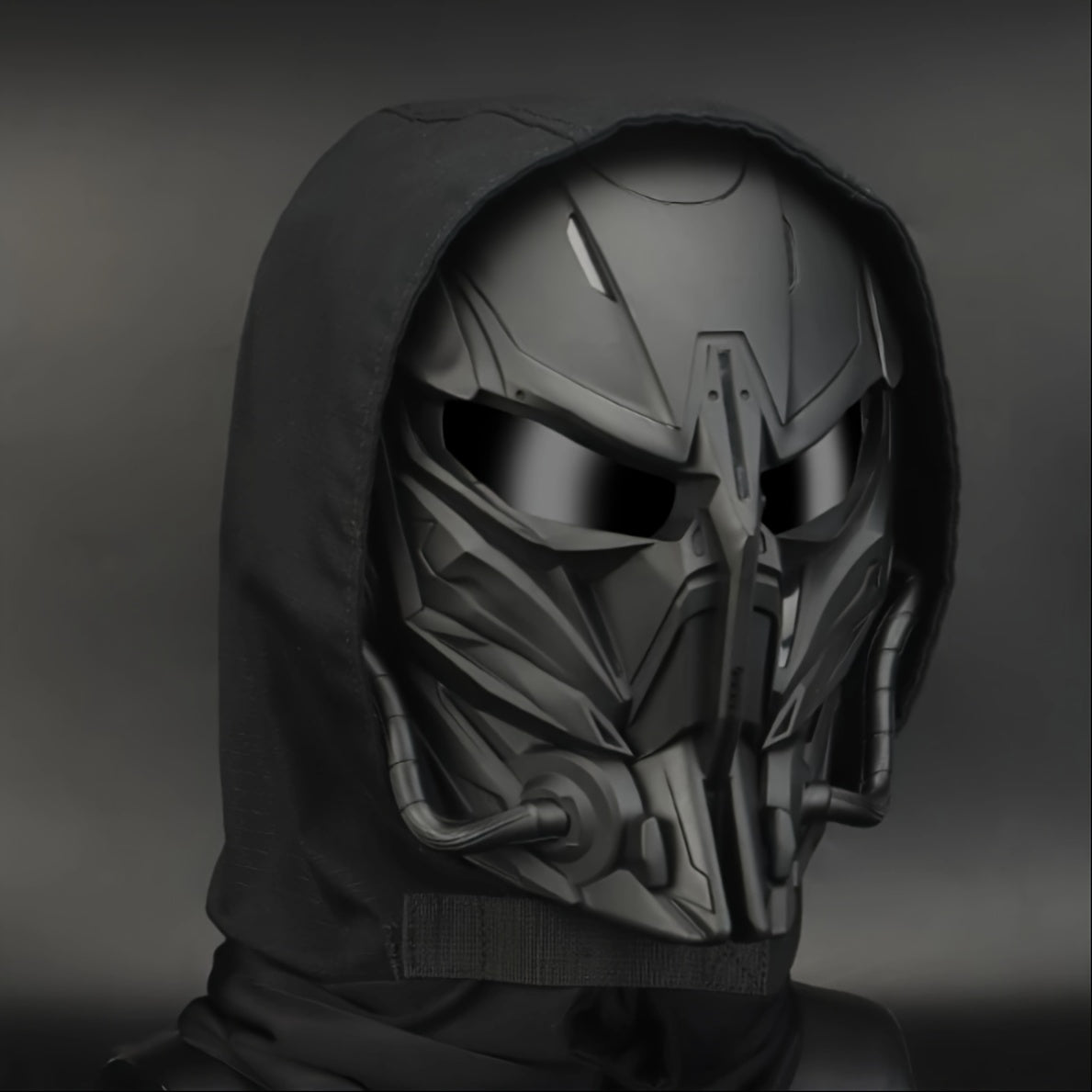 Punisher Skull Cyberpunk Face Mask – Breathable Sci-Fi Futuristic Half Mask for Halloween Cosplay, Rave Bar Club Music Festival, Photo Prop & Gift for Men Adults, Cool Collectible Accessory