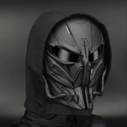 Punisher Skull Cyberpunk Face Mask – Breathable Sci-Fi Futuristic Half Mask for Halloween Cosplay, Rave Bar Club Music Festival, Photo Prop & Gift for Men Adults, Cool Collectible Accessory