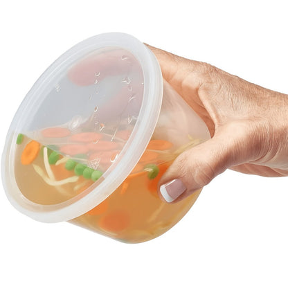 Deli Container Food Storage Organizer 48-Piece 16oz BPA-Free Set for Microwave, Freezer and Dishwasher