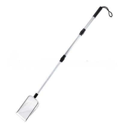 Three-Section Telescopic Beach Sand Sifter with Rectangular Mesh Basket, Wrist Strap and Retractable Handle