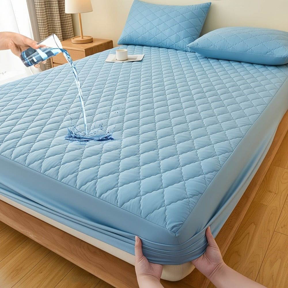 Fitted Mattress Protector with Deep Pocket in Twin, Full, Queen and King Sizes and Multiple Colors