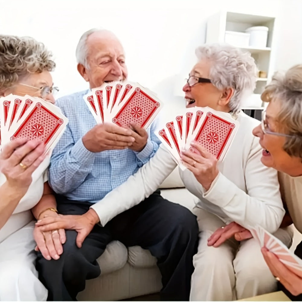 54-Card Giant Playing Card Deck in 4x or 6x Jumbo Size with Two Jokers for Parties and Family Game Nights