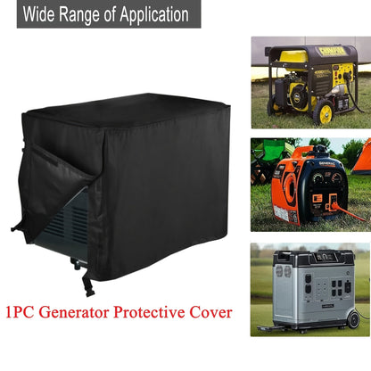 Generator Cover in Black with Displayed 25.59 x 20.08 x 20.08-Inch Dimensions and Side Access Opening
