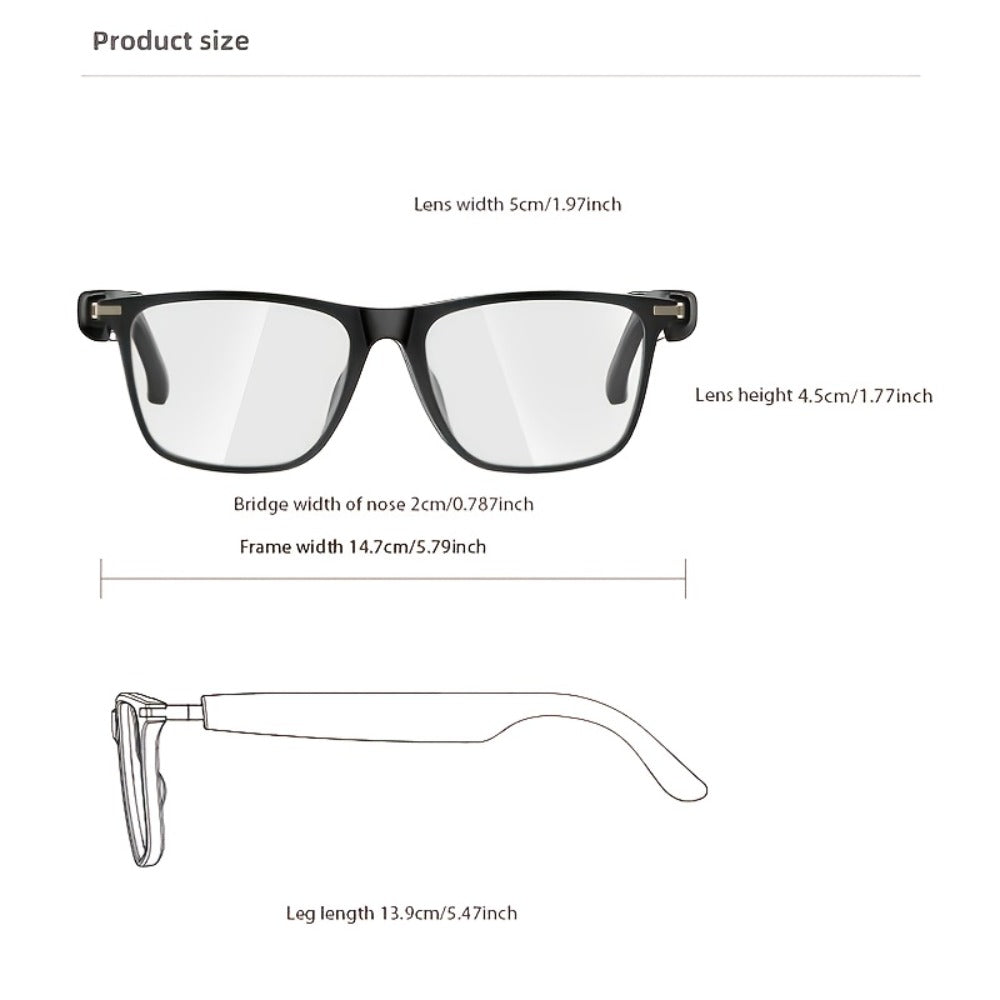 Smart Glasses 160-Language Translation Eyewear with Open-Ear Audio and 19 Photochromic Frame Options