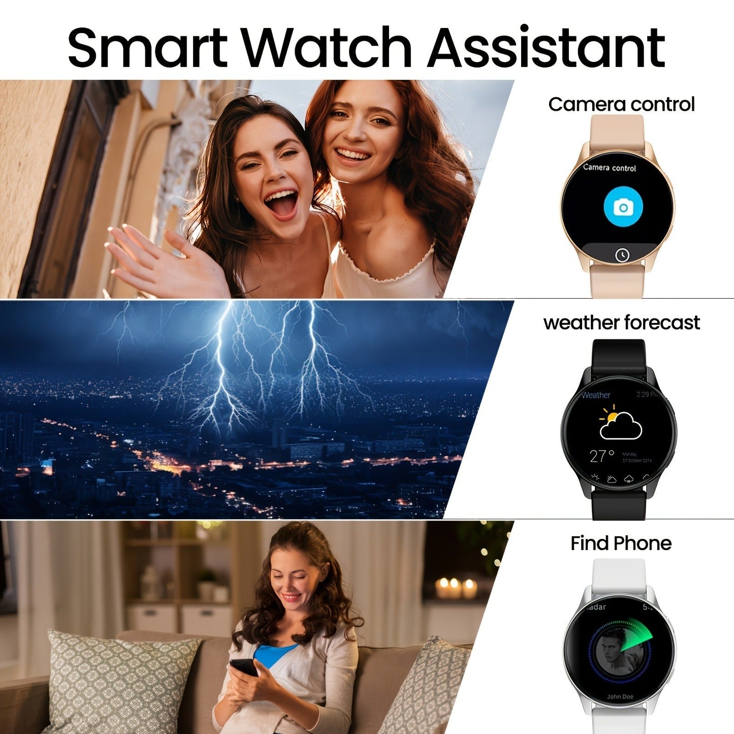 Smartwatch – Sports 1.52" Full Touch Screen, Call & Activity Tracker, Source-Listed Color Options & Everyday Wear Design