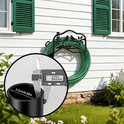 11 x 6-Inch Wall-Mounted Garden Hose Holder in Little Bird or Butterfly Decorative Designs