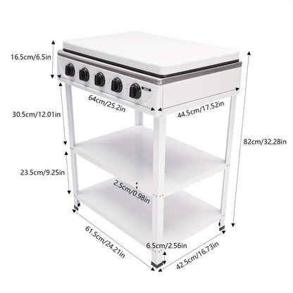 5-Burner Gas Stove CNCEST Portable Natural Gas Stove, 2.5kW Per Burner, Freestanding Outdoor Cooking Stove for RV