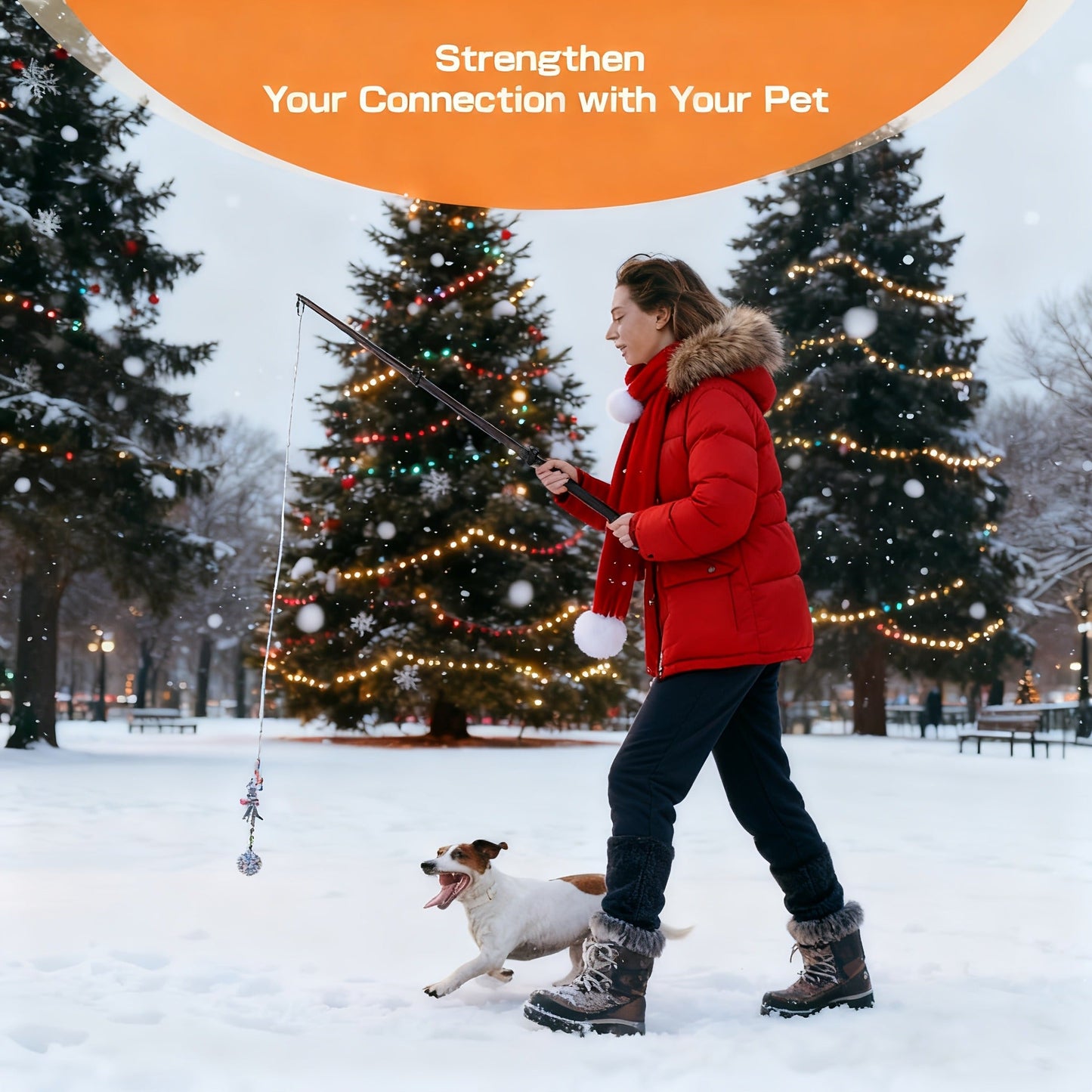 Dog Toy Telescopic Aluminum Flirt Pole with Reinforced Nylon Rope and Three Detachable Interactive Toys