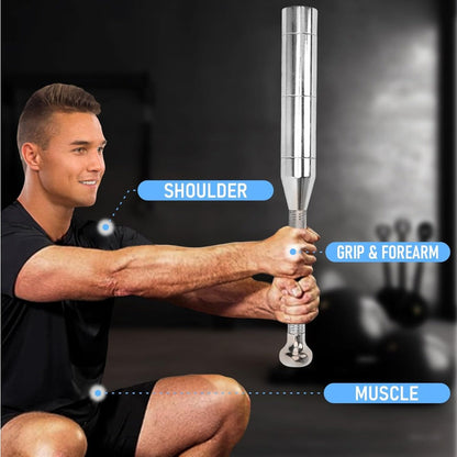 Fitness Equipment Adjustable Steel Club Set in Six Weights from 6.5 to 17.5 lb with Knurled Handles