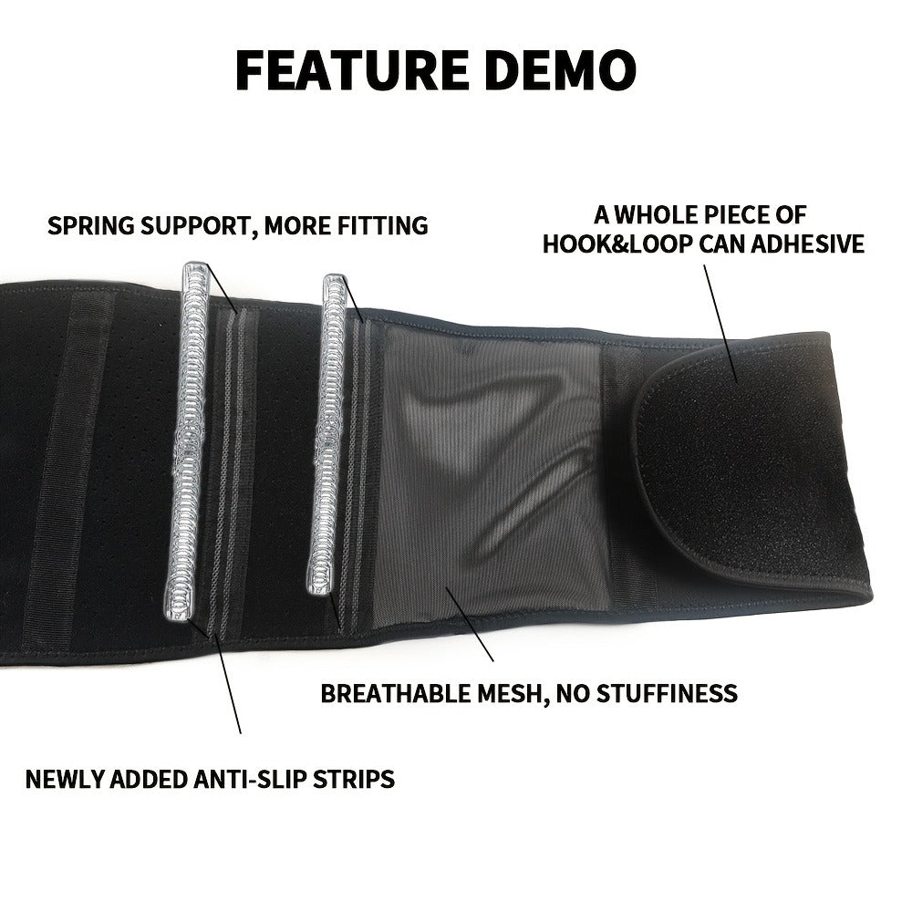 Adjustable Weightlifting Support Belt with Breathable Polyester and S, M or L Size Options