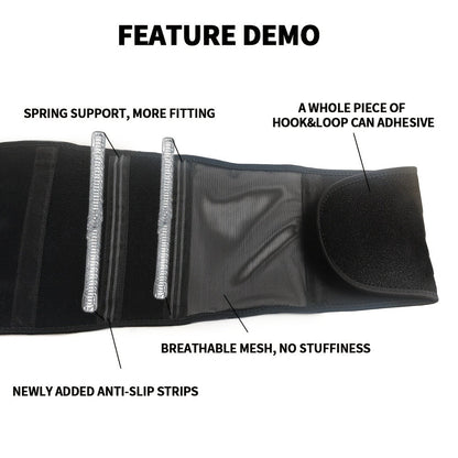 Adjustable Weightlifting Support Belt with Breathable Polyester and S, M or L Size Options