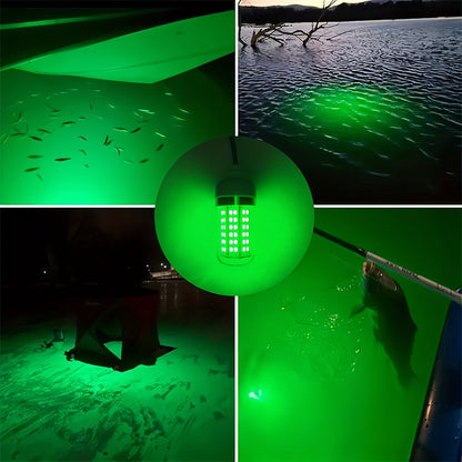 108-LED Underwater Fishing Light with USB Connector, 16.4-Foot Cable and Green or White Options