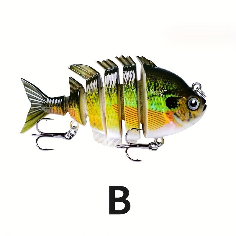 Three-Piece Six-Section Fishing Swimbait Set with Multi-Jointed Bodies for Freshwater Angling