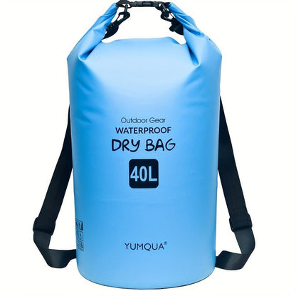 Waterproof Dry Bag Backpack 40L Roll Top Lock Closure PVC Floating Storage Bag for Kayaking Boating Swimming Hiking Camping Fishing Black Army Green Blue Yellow
