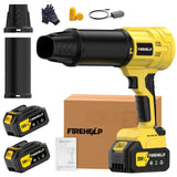(Upgraded Large Wind Power) Yellow Dual Battery + 2 Nozzles