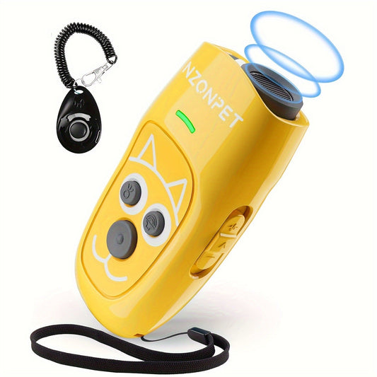 Ultrasonic Dog Bark Control Device 3-in-1 Anti Barking Deterrent Trainer 3 Frequency Modes 16.4Ft Range Rechargeable LED Wrist Strap Indoor Outdoor