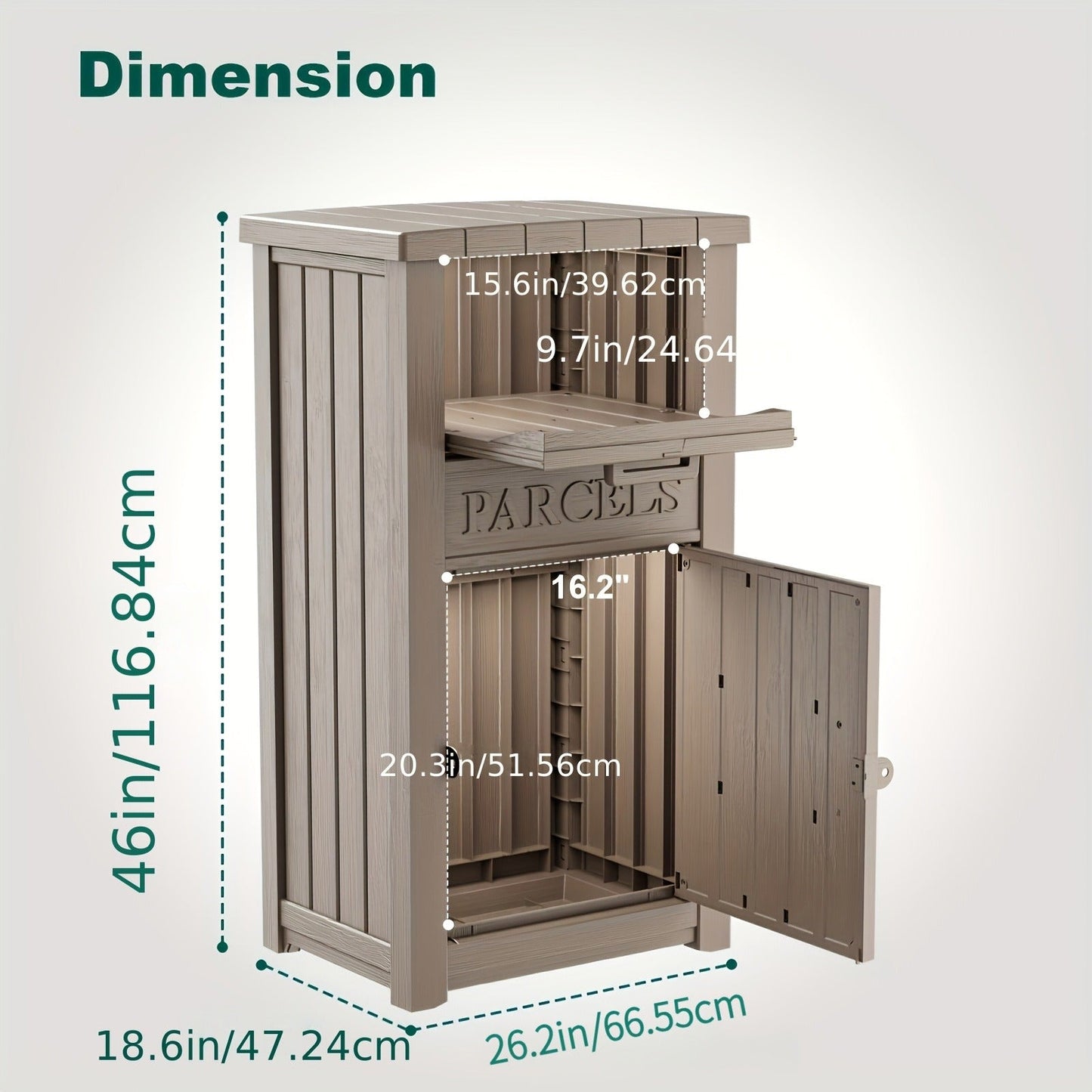Waterproof Outdoor Storage Box with Lock Anti-Theft Porch