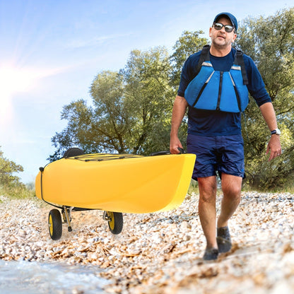 Kayak Cart Trolley Carrier Dolly – Canoe Paddle Board Boat Transport with 10-Inch Solid Wheels