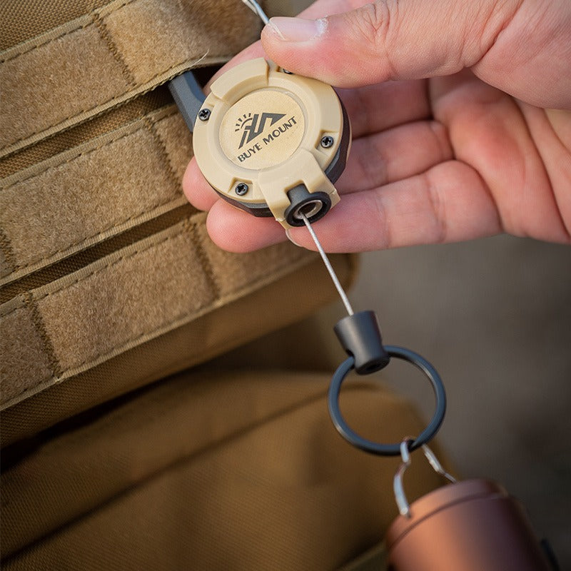Two-Pack Retractable Keychains with 23-Inch Steel Wire, Lanyards and Four Color Options for Daily Carry
