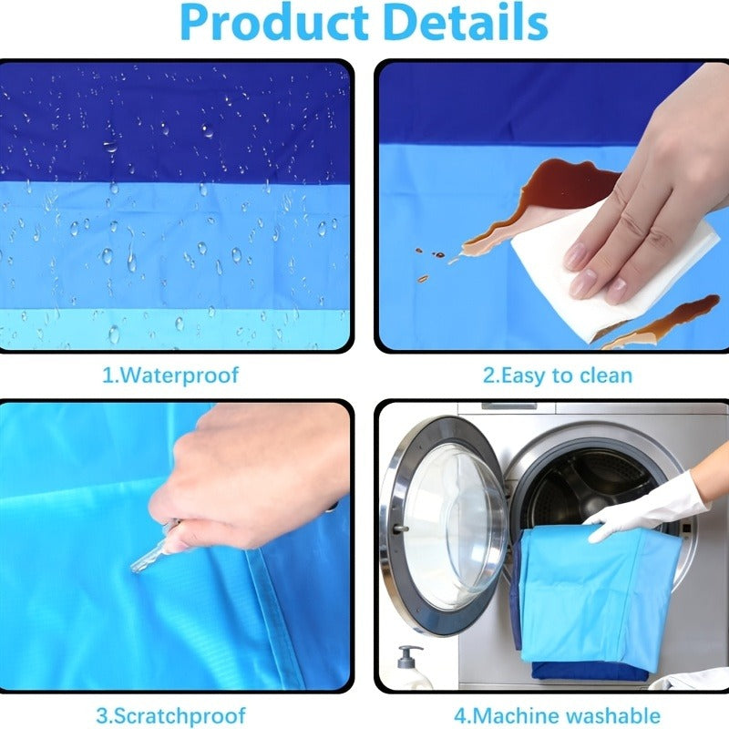 Gradient Beach Mat with Purple-to-Blue Design, Corner Loops, Drawstring Pouch, Stakes and 1- or 2-Piece Packs
