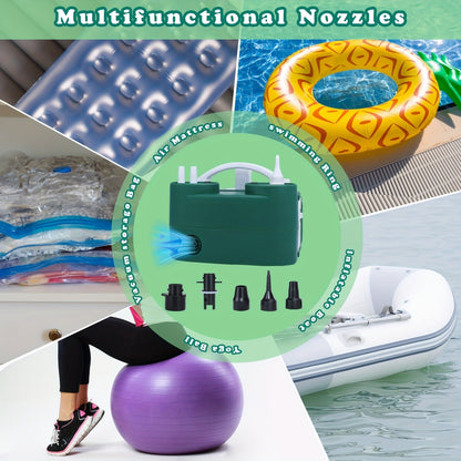 Electric Balloon Pump Party Supplies Tool with Inflate, Deflate and Seal Modes plus Four Nozzles