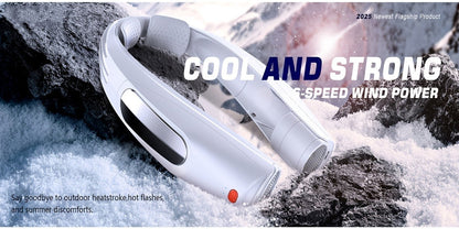 Portable Neck Fan Hands-Free Wearable Personal Fan – 3000mAh USB Rechargeable, 6 Adjustable Speeds, 5-Blade Quiet Cooling Fan for Home, Office, Outdoor & Travel, ABS Material, Push Button Control