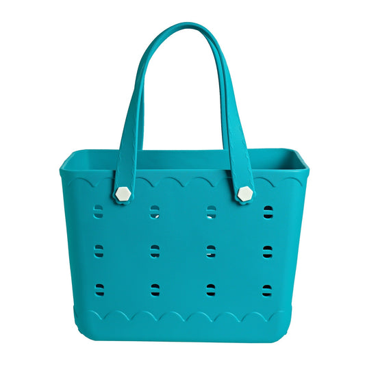 Waterproof Beach Tote Bag for Women – Large Shoulder Handbag for Travel Vacation Fruits Flowers Drinks – M & L