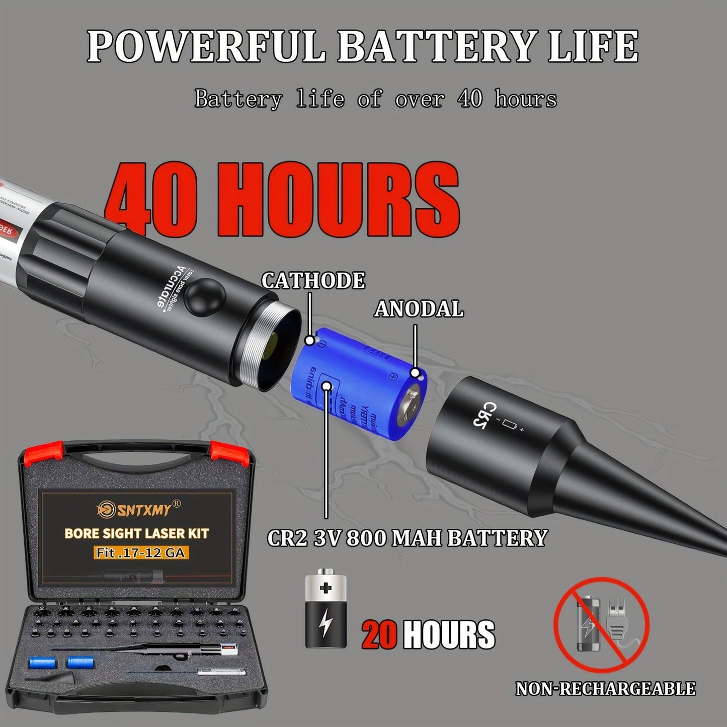 Bore Sight Laser Kit Red & Green Laser Boresighter with 8 & 32 Adapters – Multi-Caliber Universal Bore Sighter for .17 Cal to 12GA Rifle, Pistol & All Guns, Tactical Zeroing Tool