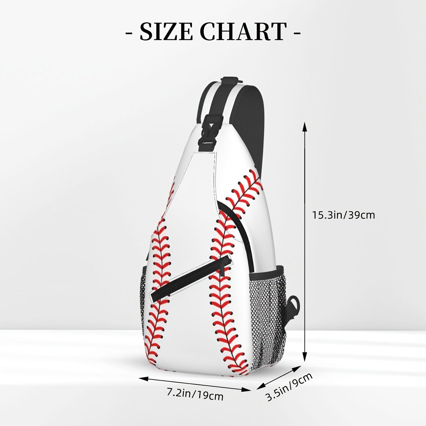 Sling Bag Baseball-Themed One-Strap Crossbody Pack with Adjustable Shoulder Carry for Training and Travel